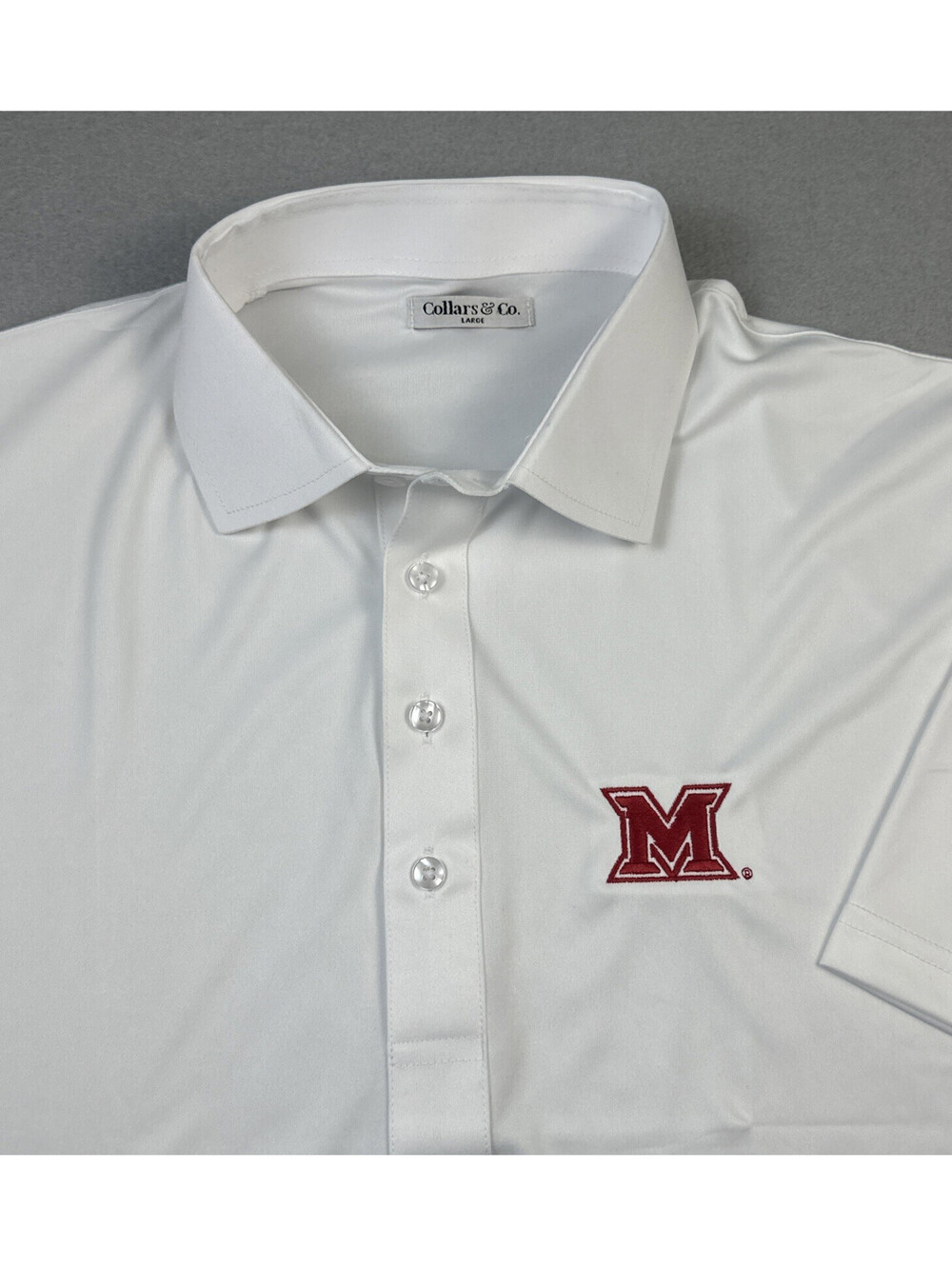 Collars & Co Dress Collar Polo Maryland Terrapin white performance polyester L